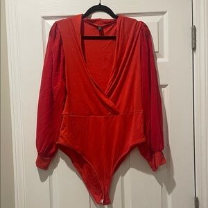 3 for 12 💗 SHEIN Curve Red Wrap Bodysuit